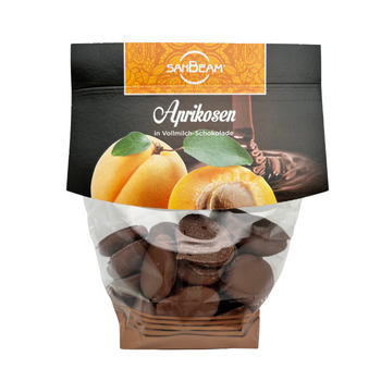 Aprikosen in Vollmilch-Schokolade